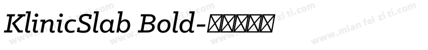 KlinicSlab Bold字体转换